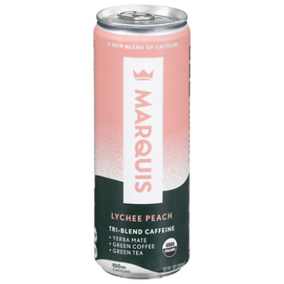Marquis Drink Lychee Peach - 12 Oz - Image 1