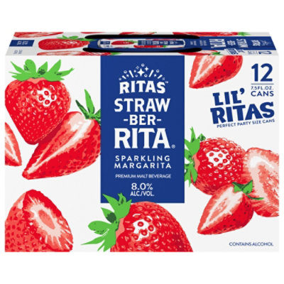 Lil Ritas Straw Ber Rita In Cans - 12-7.5 Fl. Oz. - Image 2