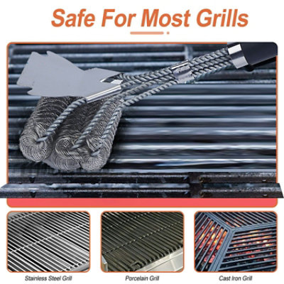 Eggracks by Global Phoenix Heavy-Duty BBQ Grill Cleaning Brush - Rust-Resistant & Ergonomic - Image 2