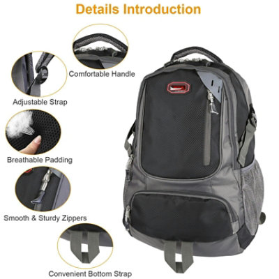 Eggracks by Global Phoenix Premium Black Unisex School Backpack - Stay Organized & Ready for Anything - Image 3