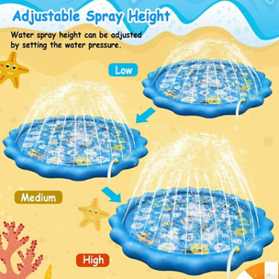 Eggracks by Global Phoenix Kids Inflatable Blow Up Pool Sprinkle Play Mat - Make Outdoor Playtime a Blast - Image 2