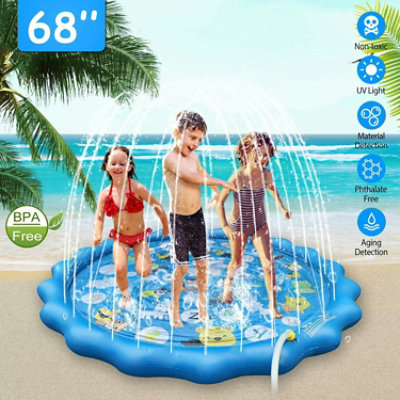 Eggracks by Global Phoenix Kids Inflatable Blow Up Pool Sprinkle Play Mat - Make Outdoor Playtime a Blast - Image 1