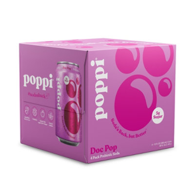 Poppi Prebiotic Doc Pop 4-12 Fl. Oz. - Image 1