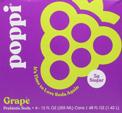 Poppi Prebiotic Grape 4-12 Fl. Oz. - Image 6