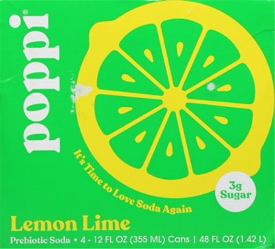 Poppi Prebiotic Lemon Lime - 4-12 Fl. Oz. - Image 6