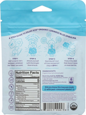 Kos Blue Spirulina Og2 - 1.4 Oz. - Image 6