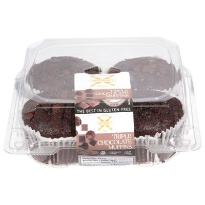 Antonina's Gluten-free Triple Chocolate Muffins - 4 Count - Image 1