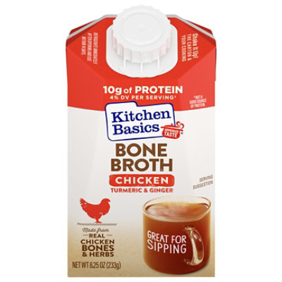Kitchen Basics Chicken Bone Broth with Turmeric Ginger and Lemongrass - 8.25 Oz - Image 2