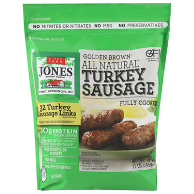 Jones Dairy Farm Golden Brown All Natural Turkey Sausage Links - 16 Oz 32 Count - Image 2