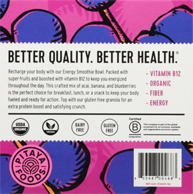 Pitaya Foods Smoothie Bowl Energy Acai Blueberry Organic - 6 Oz - Image 5
