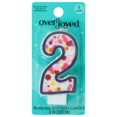 Overjoyed Candle Numeral 2 1 Each - Each - Image 2