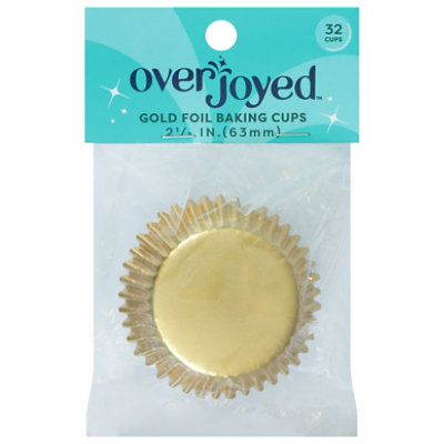 Overjoyed Gold Foil Baking Cups 2.5 Inch - 32 Each - Image 2