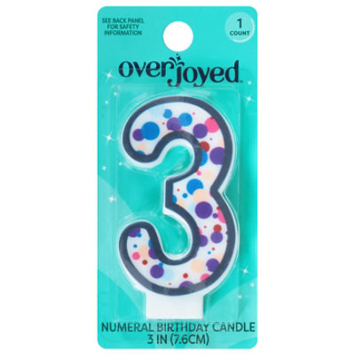 Overjoyed Numeral - 3 Birthday Candle - 1 Each - Image 2