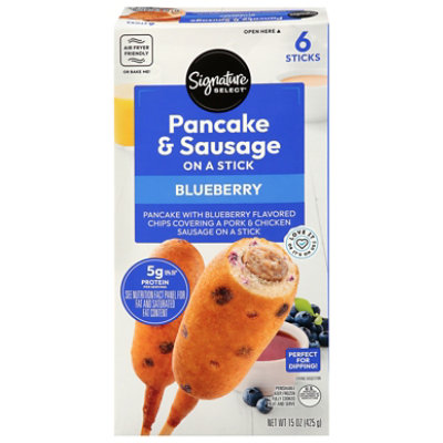 Signature Select Pancake & Sausage On A Stick Blueberry  - 15 Oz