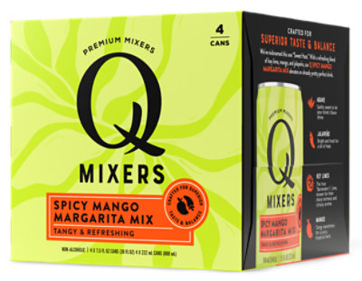 Q Tonic Mixer Margarita Mango 4 Count -7.5 Fl.Oz. - Image 1