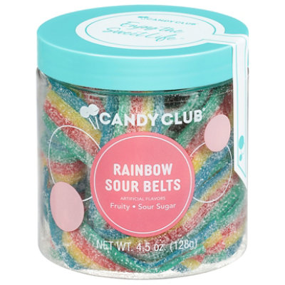Candy Club Rainbow Sour Belts - 2.50 Oz - Image 1