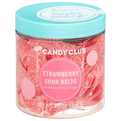 Candy Club Strawberry Sour Belts Small - 4.5 Oz - Image 2