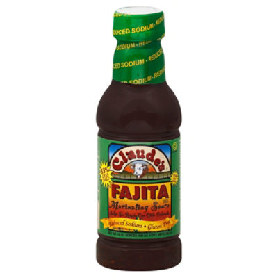 Claude's Fajita Reduced Sodium Marinating Sauce - 16 Oz - Image 1