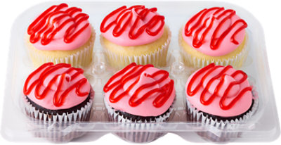 Strawbery Buttercreme Cupcakes 6 Count - Each - Image 1