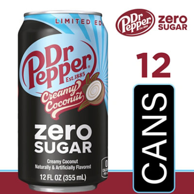 Dr Pepper Creamy Coconut Zero Sugar - 12-12 Fl. Oz. - Image 3