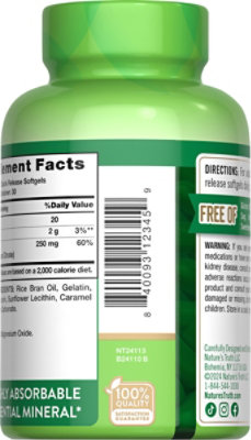 Nature's Truth Magnesium Citrate Softgels - 60 Count - Image 4