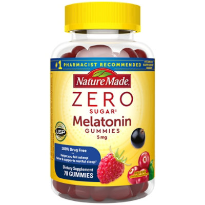 Nature Made Zero Sugar Melatonin Gummies - 70 Count - Image 1