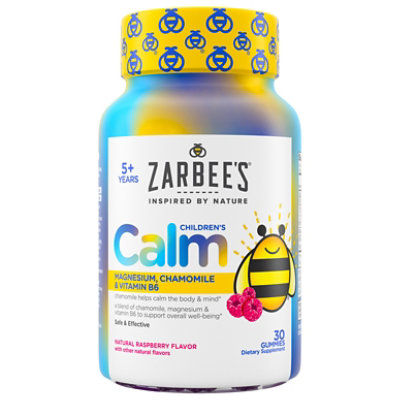 Childrens Zarbees Calm Gummies Raspberry 30ct - 30 CT - Image 3