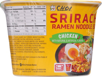 Choi Sriracha Chicken Instant Ramen Noodles - 3.8 Oz - Image 6