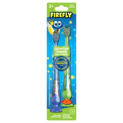 Firefly Kids Light Up Soft Toothbrush With Timer - 2 ct. - Image 1