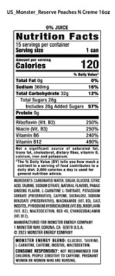 Monster Reserve Peaches N Creme 16 fl. oz. - Image 3