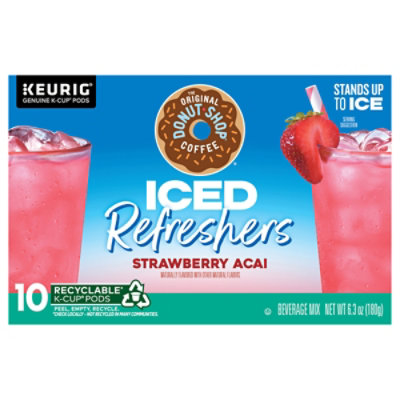 The Original Donut Shop Iced Refreshers Strawberry Acai K-Cup Pods -10 Count - Image 1