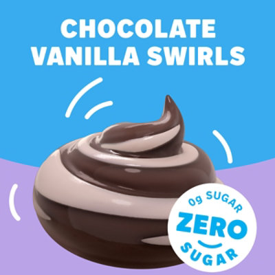 Jell-O Chocolate Vanilla Swirls Artificially Flavored Zero Sugar Ready-to-Eat Pudding Snack Family Size Pack - 8 Count - Image 3