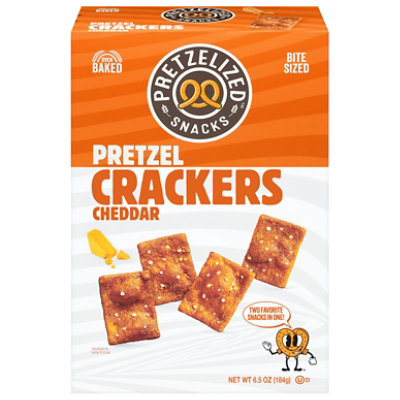 Pretzelized Snacks Pretzel Crackers Cheddar - 6.5 Oz