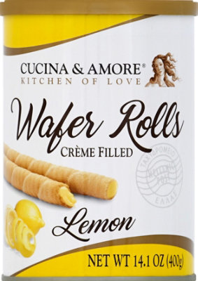 Cucina & Amore Wafer Rolls Lemon - 14.1 Oz - Image 2