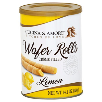 Cucina & Amore Wafer Rolls Lemon - 14.1 Oz - Image 1