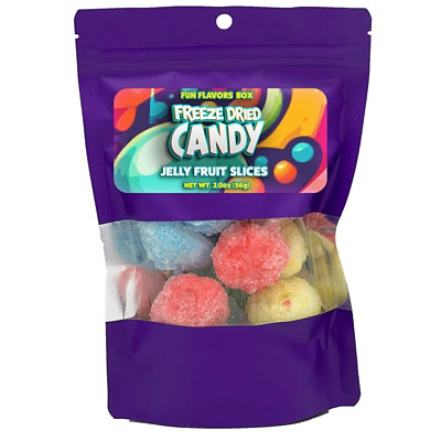 Fun Flavors Box Freeze Dried Candy Jelly Fruit Slices Variety Pack Unique Crunch Treats 2 oz - Image 1