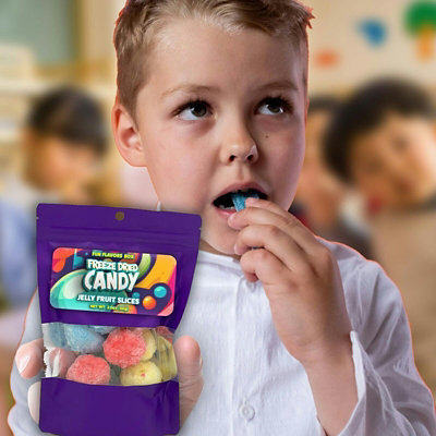 Fun Flavors Box Freeze Dried Candy Jelly Fruit Slices Variety Pack Unique Crunch Treats 2 oz - Image 3