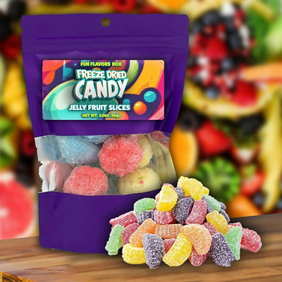 Fun Flavors Box Freeze Dried Candy Jelly Fruit Slices Variety Pack Unique Crunch Treats 2 oz - Image 4