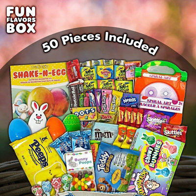 Fun Flavors Box Easter Variety Pack Blue Bunny Gift Basket Care Package (50 Count) - Image 5