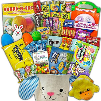 Fun Flavors Box Easter Variety Pack Blue Bunny Gift Basket Care Package (50 Count) - Image 1