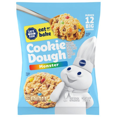 Pillsbury Ready To Bake Monster Cookie Dough 12 Count - 16 OZ - Image 1