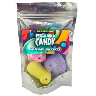 Fun Flavors Box Freeze Dried Candy Marshmallow Chicks  Crispy Treats, 1 oz - Image 1
