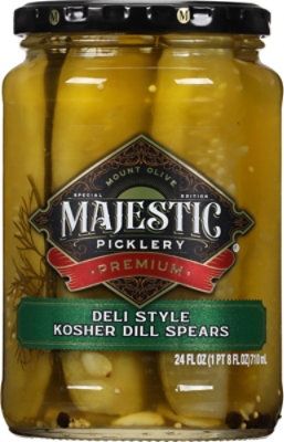 Majestic Deli Style Kosher Dill Spears - 24 Fl. Oz. - Image 1