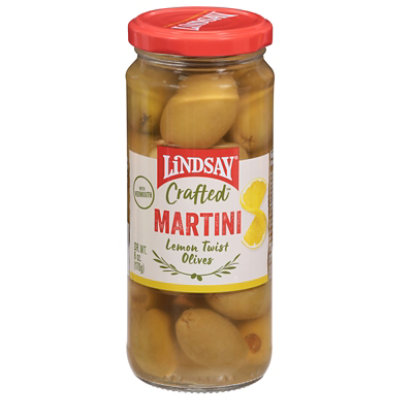 Lindsay Crafted Lemon Twist Martini Olives - 6 Oz - Image 1
