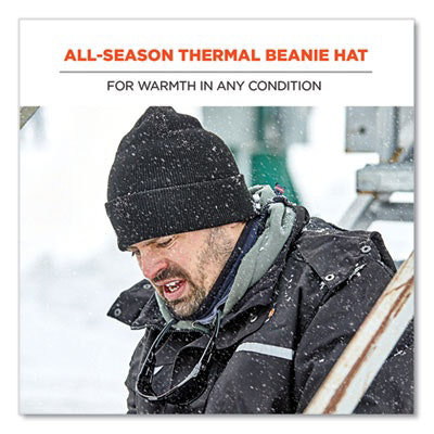 ergodyne N-Ferno 6806 Cuffed Rib Knit Winter Hat, One Size Fits Most, Lime - Image 2