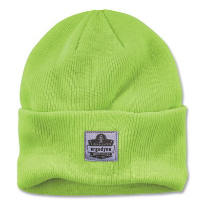 ergodyne N-Ferno 6806 Cuffed Rib Knit Winter Hat, One Size Fits Most, Lime - Image 1