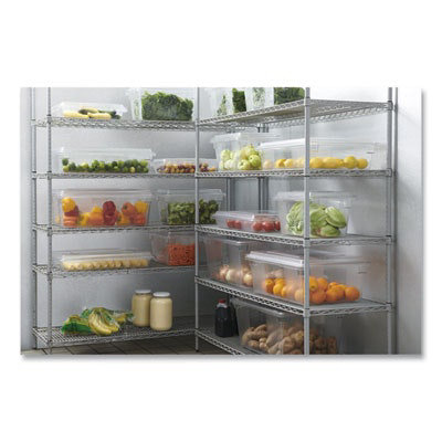 RubbmdComm Food/Tote Boxes, 5 gal, 12 x 18 x 9, Clear, Plastic - Image 4