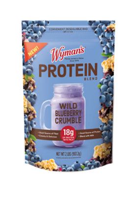 Wyman Protein Blend Wild Blueberry Crumble 2lb Pouch - 2 LB - Image 2