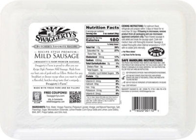 Swaggertys Farm Premium Sausage Mild 16 Oz - 16 OZ - Image 6