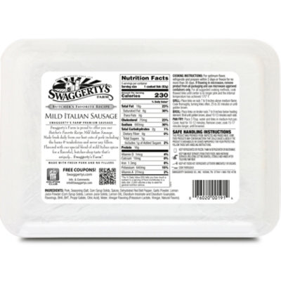 Swaggerty's Farm 5 Premium Italian Sausage Mild, 5 Count - 19 Oz - Image 4